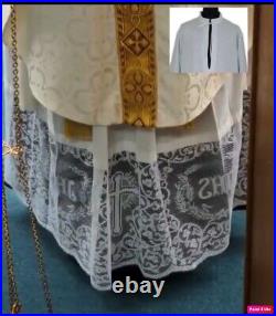 Alb Roman style with cut Chasuble Vestment Kasel Messgewand