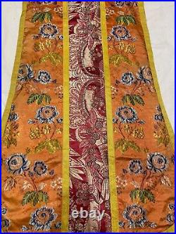 Antique Christian Vestment Chasuble Priest French Embroidered