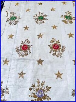 Antique French Silk Chasuble Front Hand Embroidered Decoration XX662