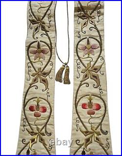 Antique Stole Vestment / Chasuble / Mass Garment, 19th Century (# 17876)