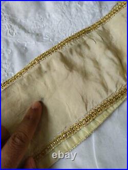 Antique beautiful charch vestments silk embroidery stole chasuble item583
