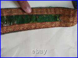 Antique church silk brocade fabric stole chasuble christian vestments item958