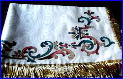 Antique church silk vestment chasuble silk metallic painted stole Christian