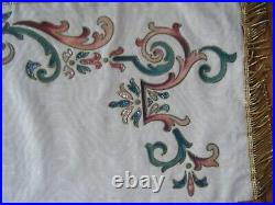 Antique church silk vestment chasuble silk metallic painted stole Christian