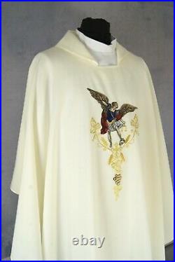 Archangel Michael CHASUBLE Ecru, a direct embroidery