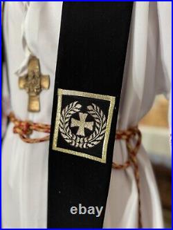 BLACK SACRAMENTAL STOLE Chasuble Vestments