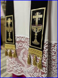 BLACK SACRAMENTAL STOLE Chasuble Vestments