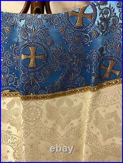 Beautiful handmade Queen of Angels Vestment Chasuble and Stole