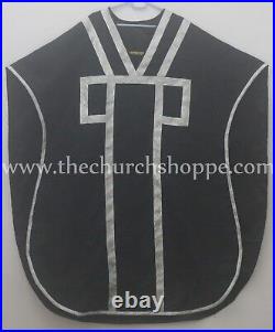 Black Chasuble. St. Philip Neri Style vestment Stole & mass set, Vestment