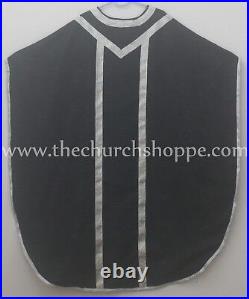 Black Chasuble. St. Philip Neri Style vestment Stole & mass set, Vestment