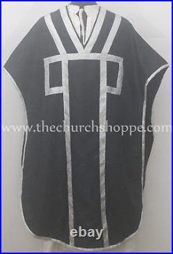 Black Chasuble. St. Philip Neri Style vestment Stole & mass set, Vestment