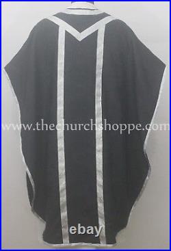 Black Chasuble. St. Philip Neri Style vestment Stole & mass set, Vestment