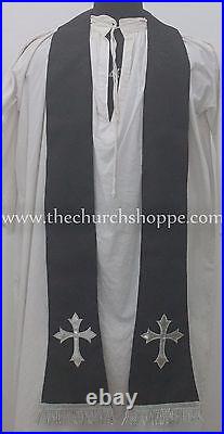 Black Chasuble. St. Philip Neri Style vestment Stole & mass set, Vestment