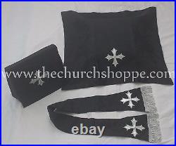 Black Chasuble. St. Philip Neri Style vestment Stole & mass set, Vestment