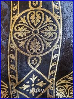 Black Traditio Semi-Gothic Chasuble Y Orphrey and Understole
