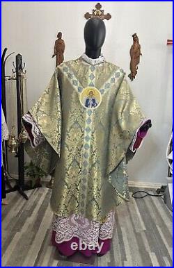 Blue Gold Vestment Chasuble & Stole Annunciation Feast Blu000