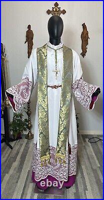 Blue Gold Vestment Chasuble & Stole Annunciation Feast Blu000
