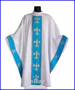 Blue Monastic Chasuble Kasel Messgewand Vestment Casula MX086-BN25 us