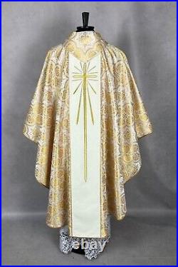 CHASUBLE Gold Gothic, The Nativity Scene, Christmas motif embroidery