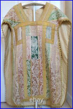 Catholic chasuble vestment brightly colored mid-20th century can be put into use