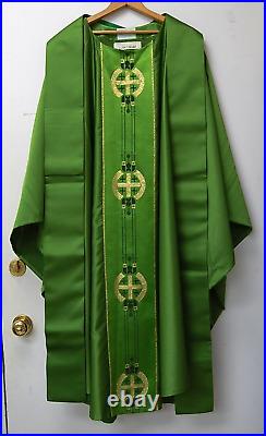 Charis Designs Green 48 Priest Vestment Chasuble & Stole (b)
