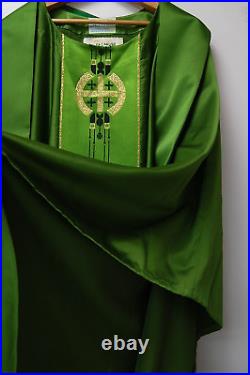 Charis Designs Green 48 Priest Vestment Chasuble & Stole (b)