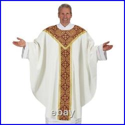 Chasuble PRINTED ORPHREY CHASUBLE, Church Vestments White Chasubles