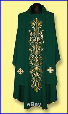 Chasuble Stole GREEN Vestment Kasel Messgewand