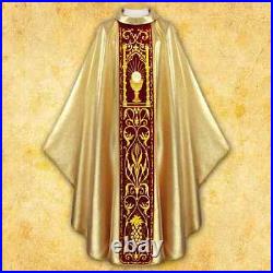 Chasuble embroidered Chalice burgundy