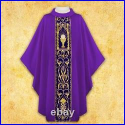 Chasuble embroidered Chalice violet