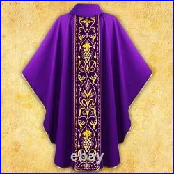 Chasuble embroidered Chalice violet