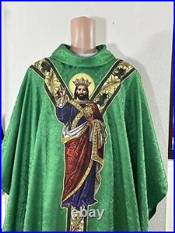 Christ The King Green Vestment Chasuble & Stole (g0098)