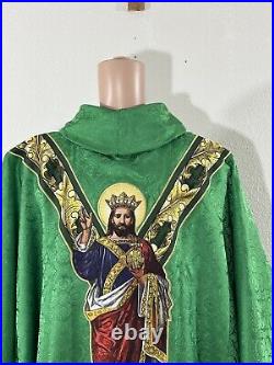 Christ The King Green Vestment Chasuble & Stole (g0098)