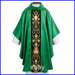 Corpus Christi Green Chasuble With Matching Stole Vestment for Church 51 In