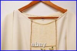 Cream MDS Hand Embroidered Vestment / Chasuble & Stole (#784) Church