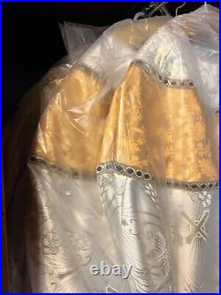 Custom Handmade Gothic White Vestment Chasuble and Stole