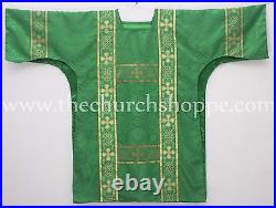 Dalmatic Green vestment with Deacon's stole and maniple lined, Dalmatic chasuble