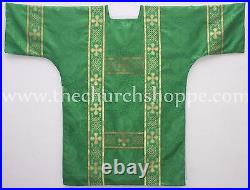 Dalmatic Green vestment with Deacon's stole and maniple lined, Dalmatic chasuble