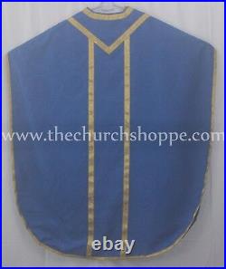 Dark Blue Chasuble. St. Philip Neri Style vestment Stole & mass set, Vestment