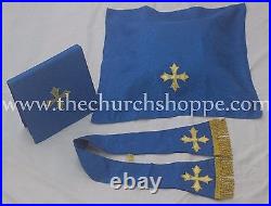 Dark Blue Chasuble. St. Philip Neri Style vestment Stole & mass set, Vestment