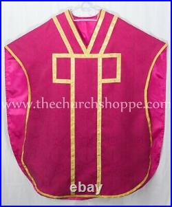 Dark Rose Chasuble. St. Philip Neri Style vestment Stole & mass set 5 pc, Vestment