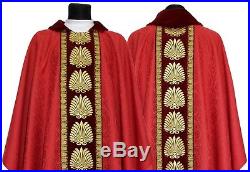 EMBROIDERY MADE ON VELVET Chasuble Kasel Messgewand Vestment Casula 584-AC25 us