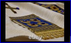 Ecru Marian Messgewand Chasuble Vestment Kasel