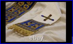 Ecru Marian Messgewand Chasuble Vestment Kasel