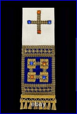 Ecru Marian Messgewand Chasuble Vestment Kasel