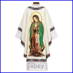 Embroidered Dura Fabric Villa De Guadalupe Collection Chasuble Size59 W x 51