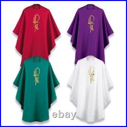 Embroidered Eucharistic Chasubles Seasonal Vestments for Churches Set of 4
