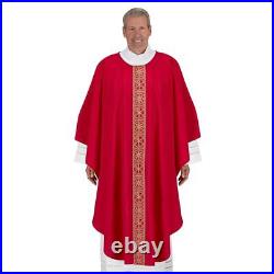 Embroidered Gothic San Damiano Chasuble and Stole Church Vestment Sets 51 In