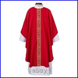 Embroidered Gothic San Damiano Chasuble and Stole Church Vestment Sets 51 In