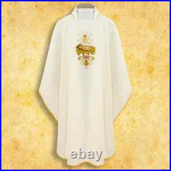 Embroidered chasuble In the manger lies
